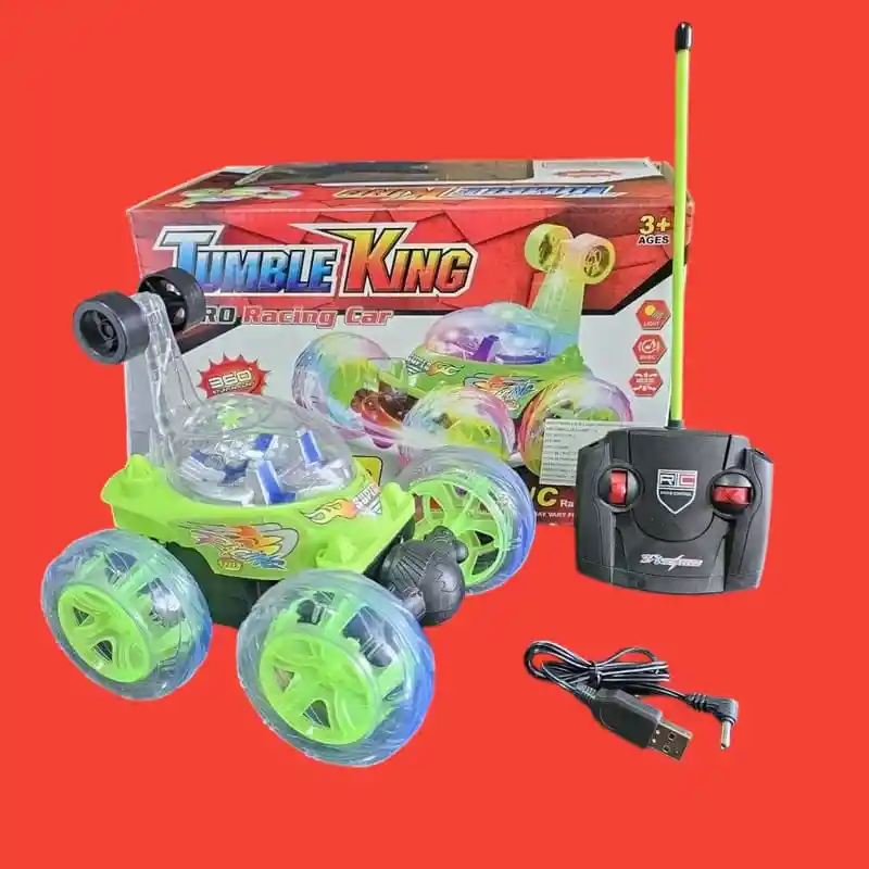 Carro Loco Tornado King A Control Remoto,gira 360 Grados, Luces Y Sonido
