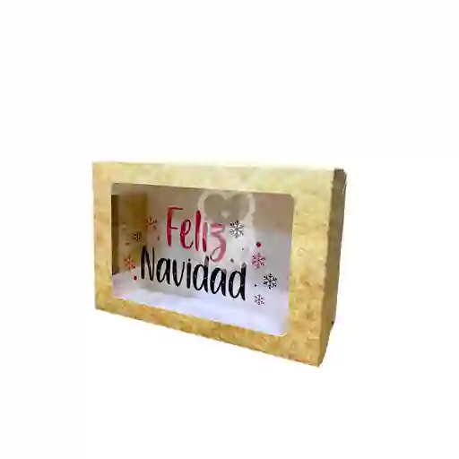 Caja Regalo Navidad Mediana 16cm * 9cm * 24cm Acetato Feliz Navidad