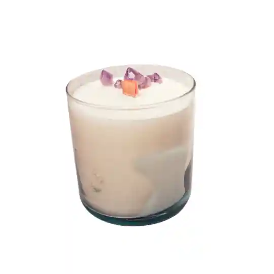 Velas Lumin Cera Vegetal Aromatica Con Cuarzo