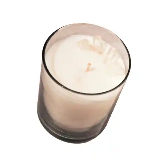 Vela Solara Cera Vegetal Aromatica Con Cuarzos Naturales