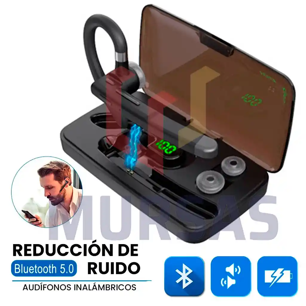 Audífono Auricular Inalámbrico Empresarial Bluetooth 5.0