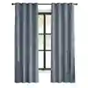 Cortinas Blackout 100% Casatua 2paños 140x220 Lino Doble Faz Azul Denim