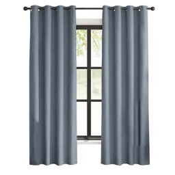 Cortinas Blackout 100% Casatua 2paños 140x220 Lino Doble Faz Azul Denim