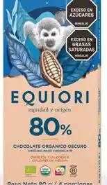 Bar De Choco 80%x80g Equiori