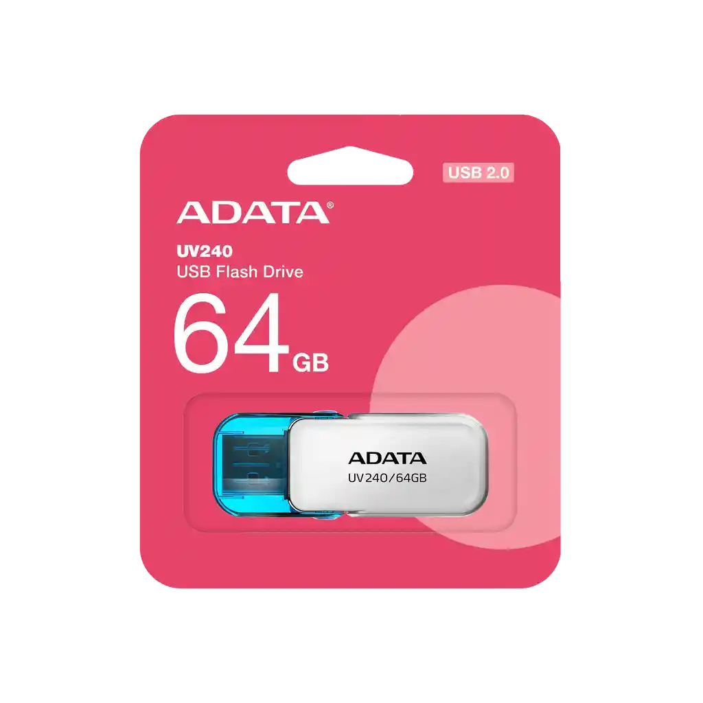 Memoria Usb Adata Uv240 64gb 2.0 Blanco