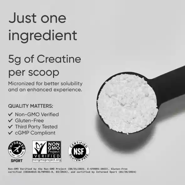 Creatina Monohidratada Sport Research 60 Servicios