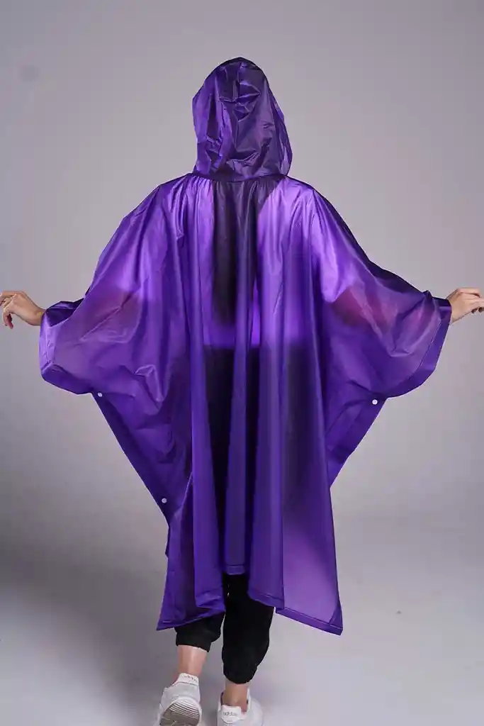 Poncho Impermeable Unisex Morado Talla Unica