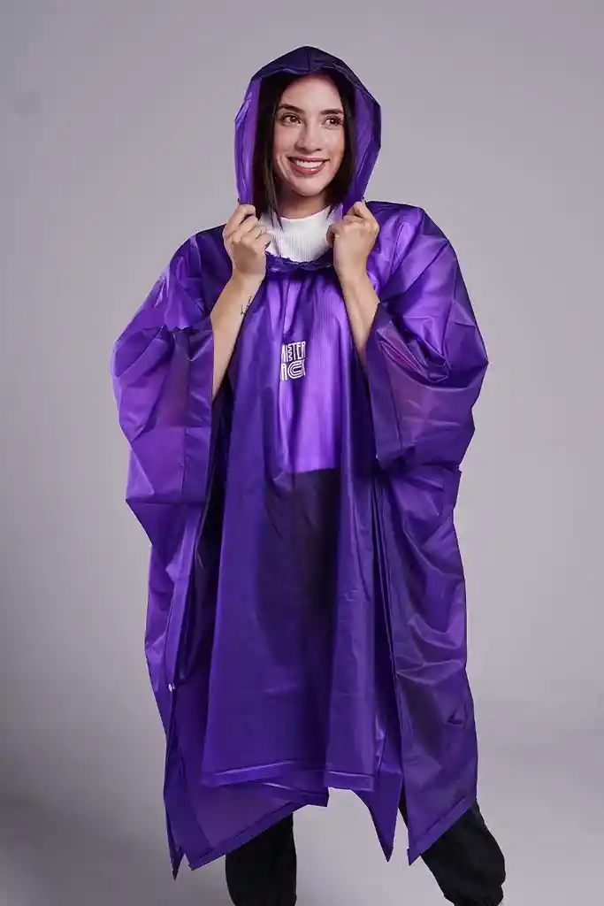 Poncho Impermeable Unisex Morado Talla Unica