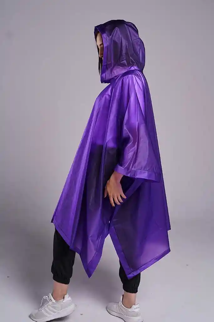 Poncho Impermeable Unisex Morado Talla Unica