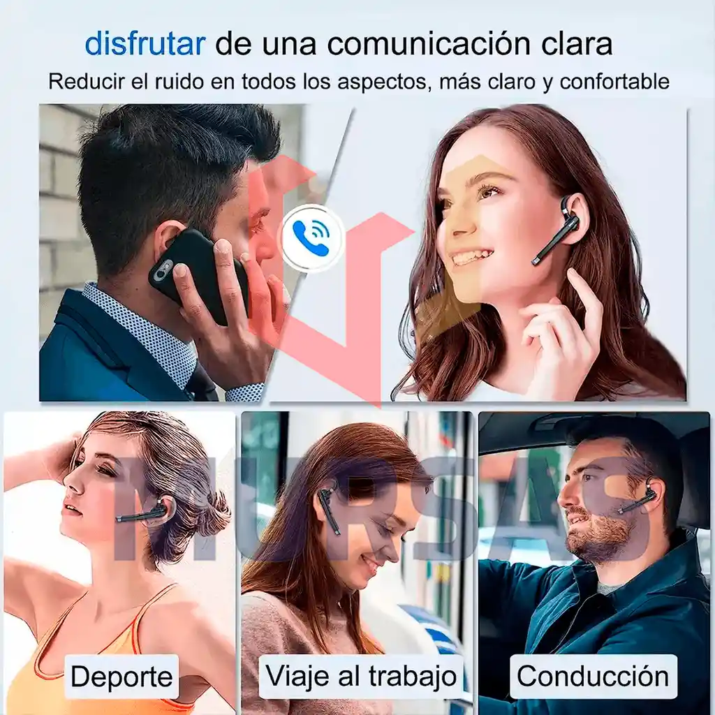 Audífono Bluetooth Con Caja De Carga Auricular Inalámbrico