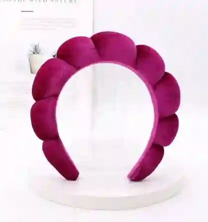 Diadema Chunky Para Maquillaje Magenta