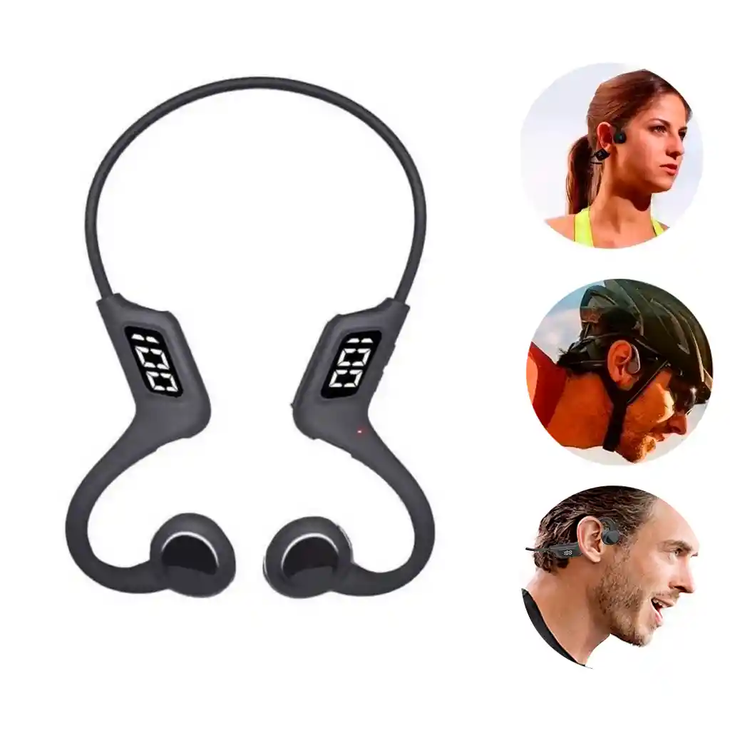 Auriculares De Induccion Osea Impermeables Con Microfono