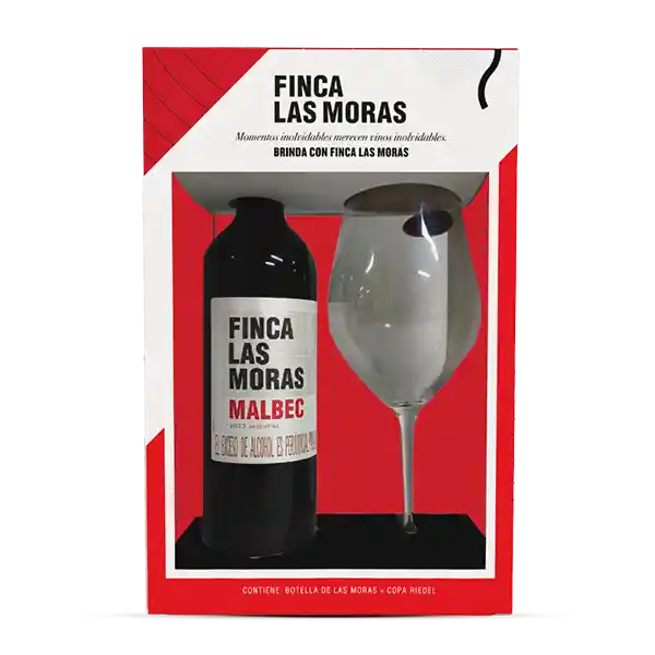 Vino Las Moras Malbec 750 Gt Copa Riedel