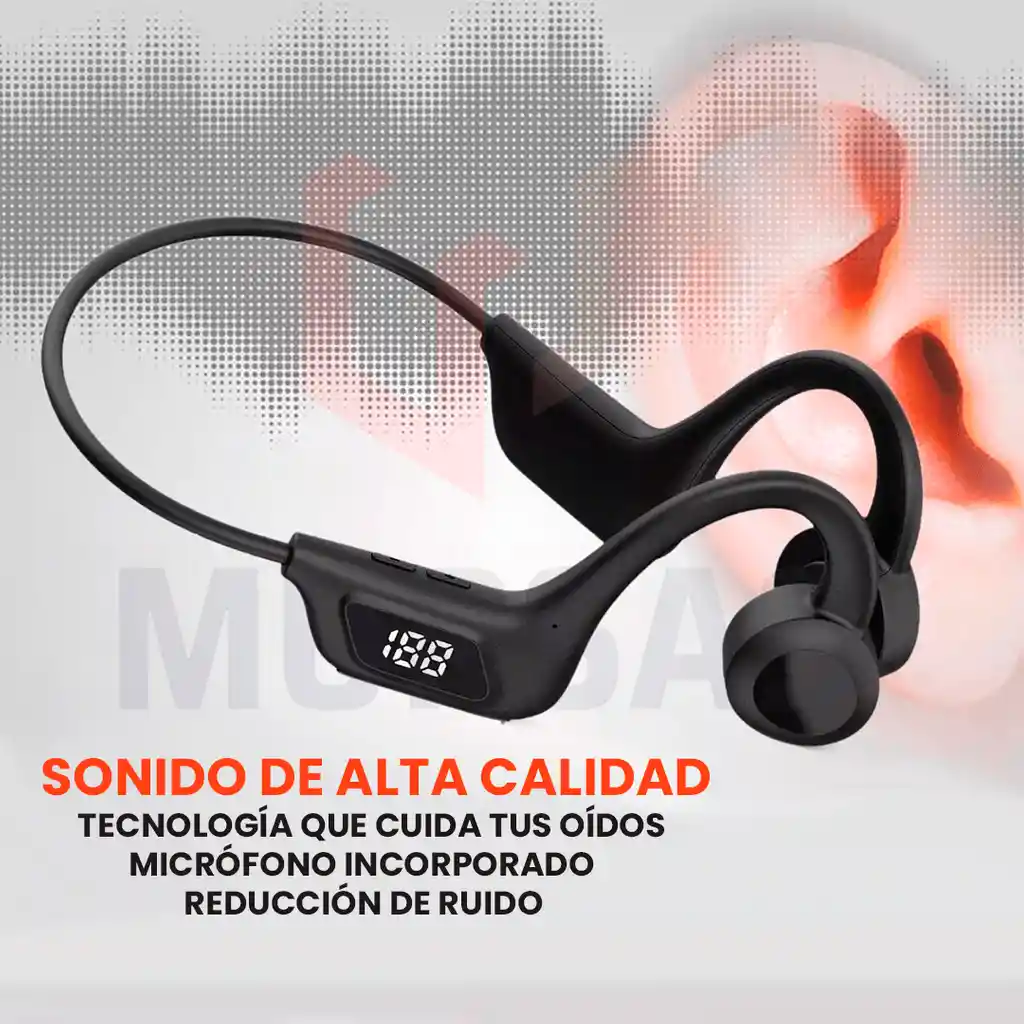 Auriculares De Induccion Osea Impermeables Con Microfono