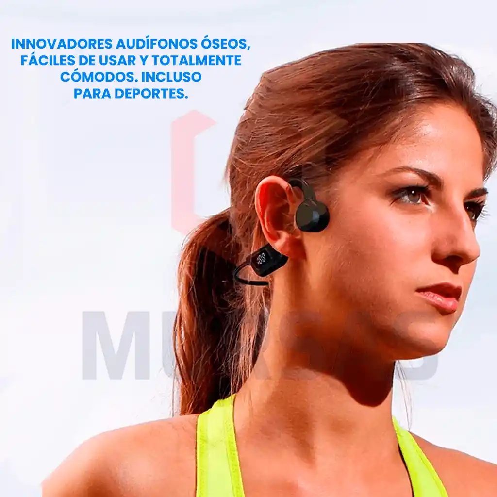 Auriculares De Induccion Osea Impermeables Con Microfono