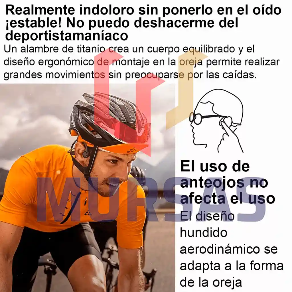 Audífonos Conduccion Osea Ciclismo, Correr Y Varios Deportes