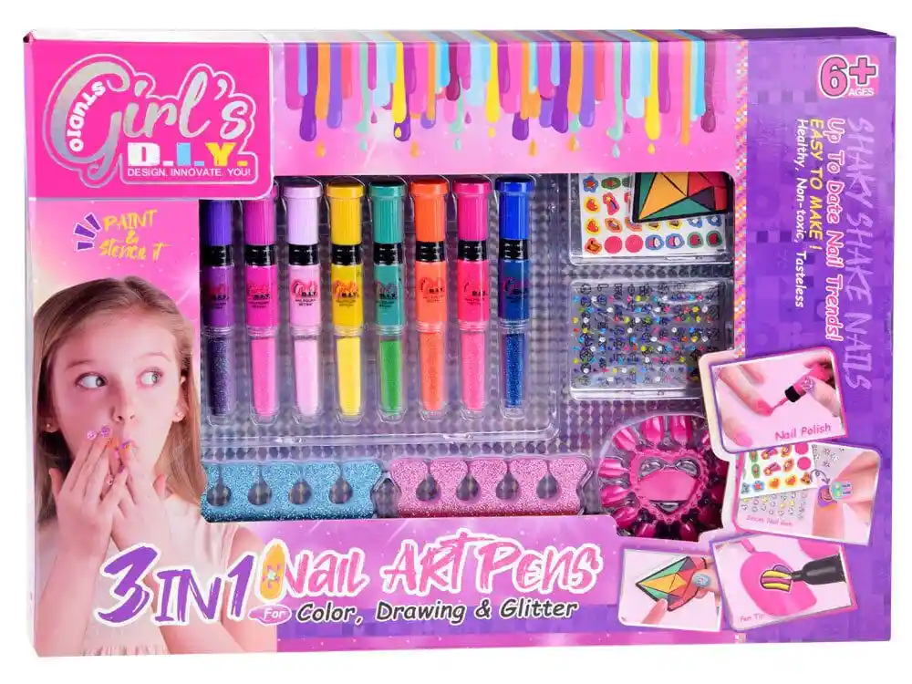 Kit Manicura Niñas Moderno 3 En 1