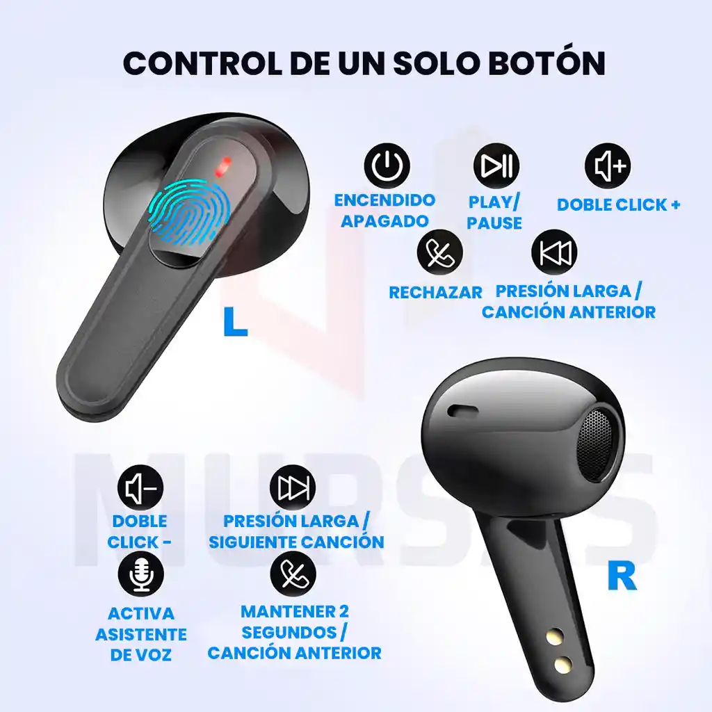 Audífonos Inalámbricos Bluetooth Función Carga Inalámbrica