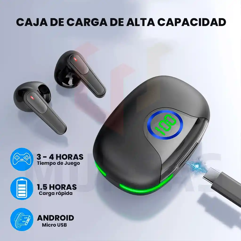 Auriculares Gamer Inalámbricos Audifonos Con Luz Led