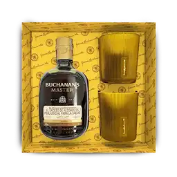 Whisky Buchanans Master 750ml+2vasos Pac