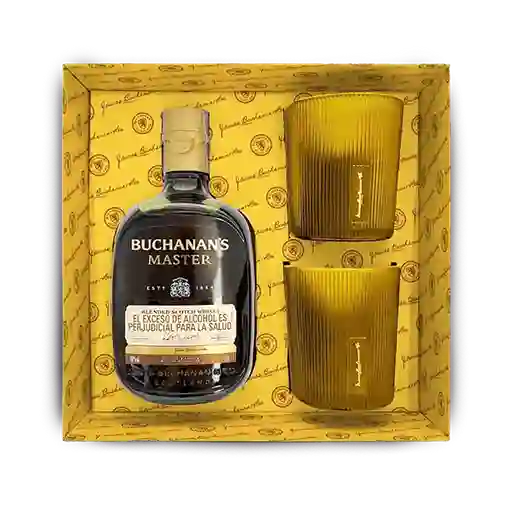 Whisky Buchanans Master 750ml+2vasos Pac