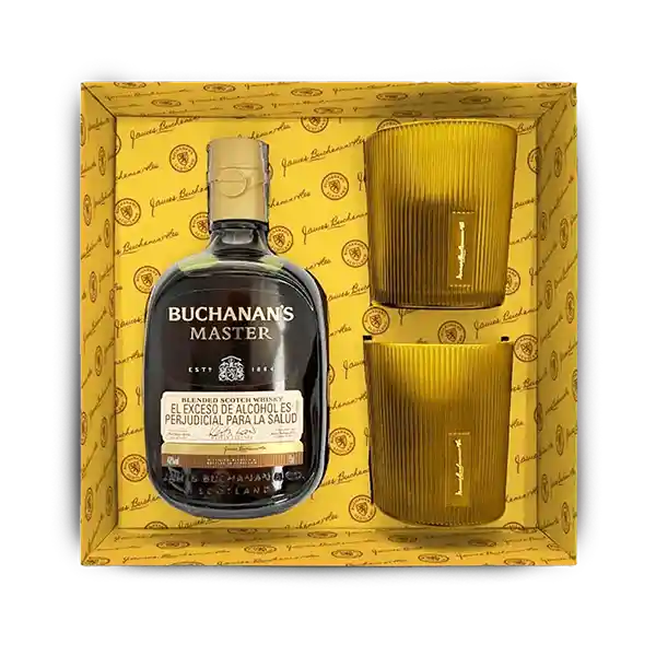 Whisky Buchanans Master 750ml+2vasos Pac