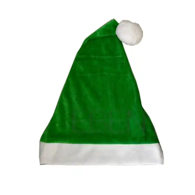 Gorro Navideño Económico Color Verde