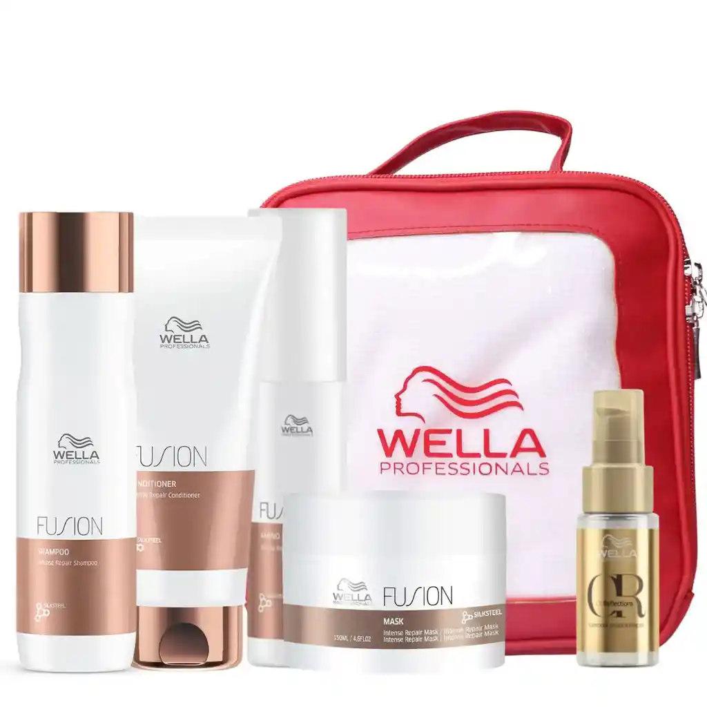 Set Completo Wella De Reparacion Fusion Navidad Con Regalos