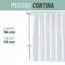 Cortina Ducha 100% Impermeab Con Iman Y Forro - Color Blanco