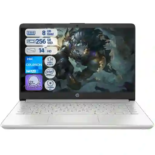 Computador Portatil Hp 14-dq0533la Intel Celeron N4120 Ram 8gb - 256gb 14 Pulgadas Hd