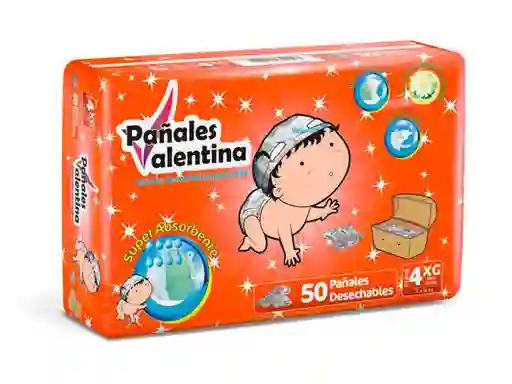 Pañales Valentina Etapa 4 X 50 Unidades