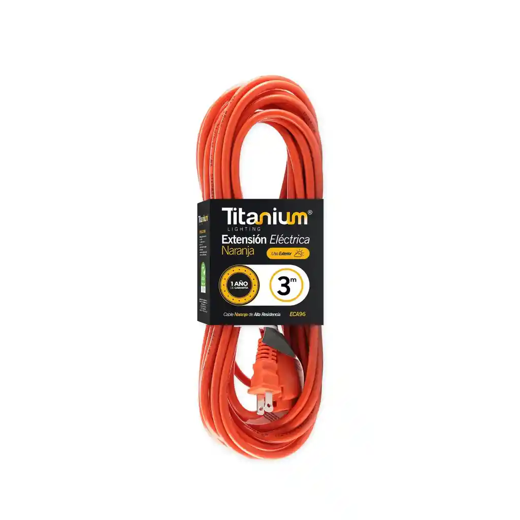 Extension Electrica Naranja 3m