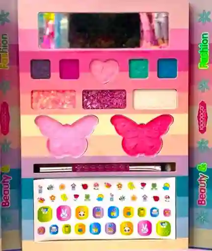 Set De Maquillaje Niña Mariposa Con Accesorios