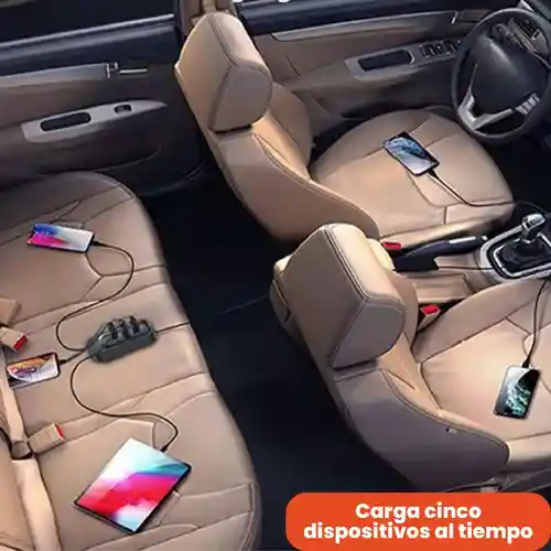 Cargador Para Carro Con Transmisor 6 En 1 Carga Rápida