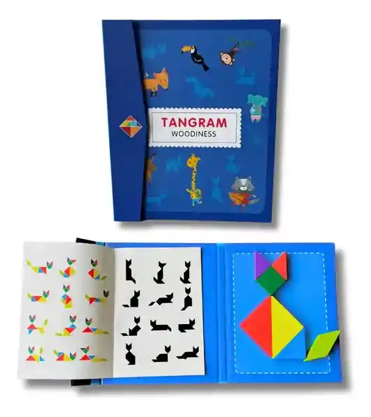 Juego Tangram Magnético De Madera Para Niños