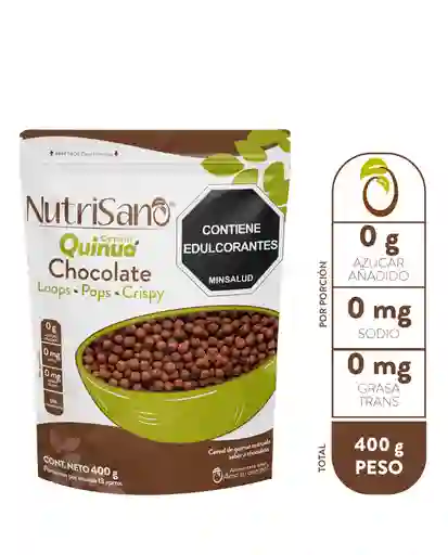 Cereal Quinua Loops Chocolate Nutrisano 400 Gr