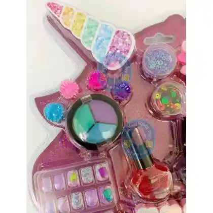 Kit Maquillaje Unicornio Y Uñas Shining