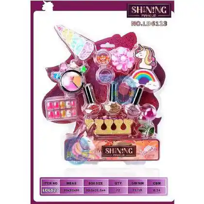 Kit Maquillaje Unicornio Y Uñas Shining