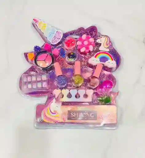 Kit Maquillaje Unicornio Y Uñas Shining