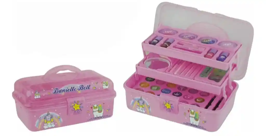 Neceser Maquillaje Plástico Kit 39 Piezas Para Niñas Estuche Tocador