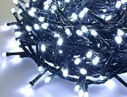 Luces De Navidad Blancas X 90 Led Cable Verde 8 M