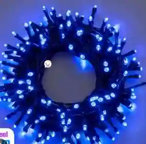 Luces De Navidad Azul X 90 Led Cable Verde 8 M