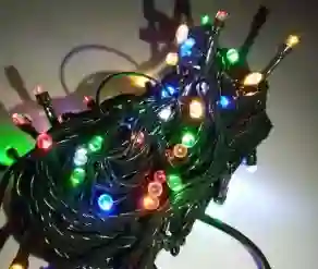 Luces De Navidad Multicolor X 90 Led Cable Verde 8 M