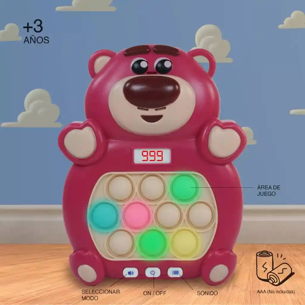 Lotso Pop It Electrónico Con Iluminación Y Sonidos