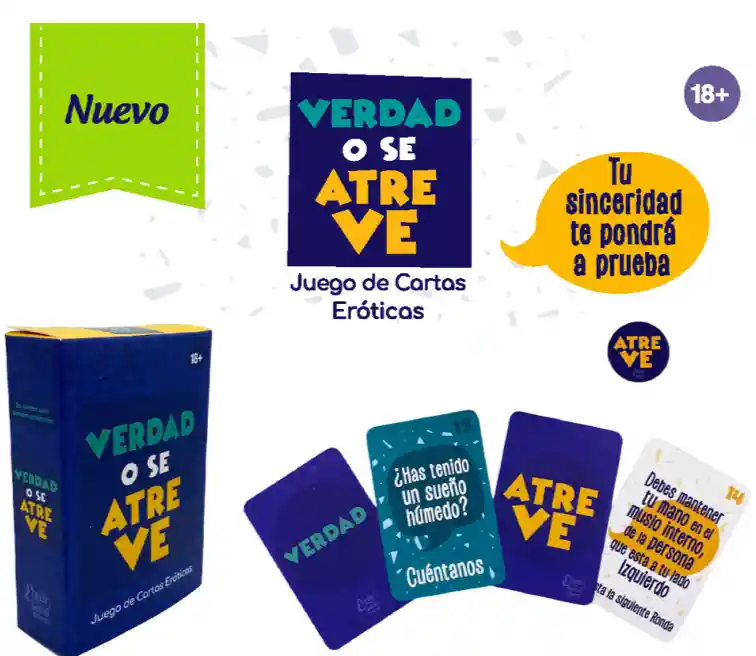 Juego De Cartas Erotico Verdad O Te Atreves ? Juegos De Mesa Erótico Sexual Amigos Parche Noche Rumba Fiesta Parchar