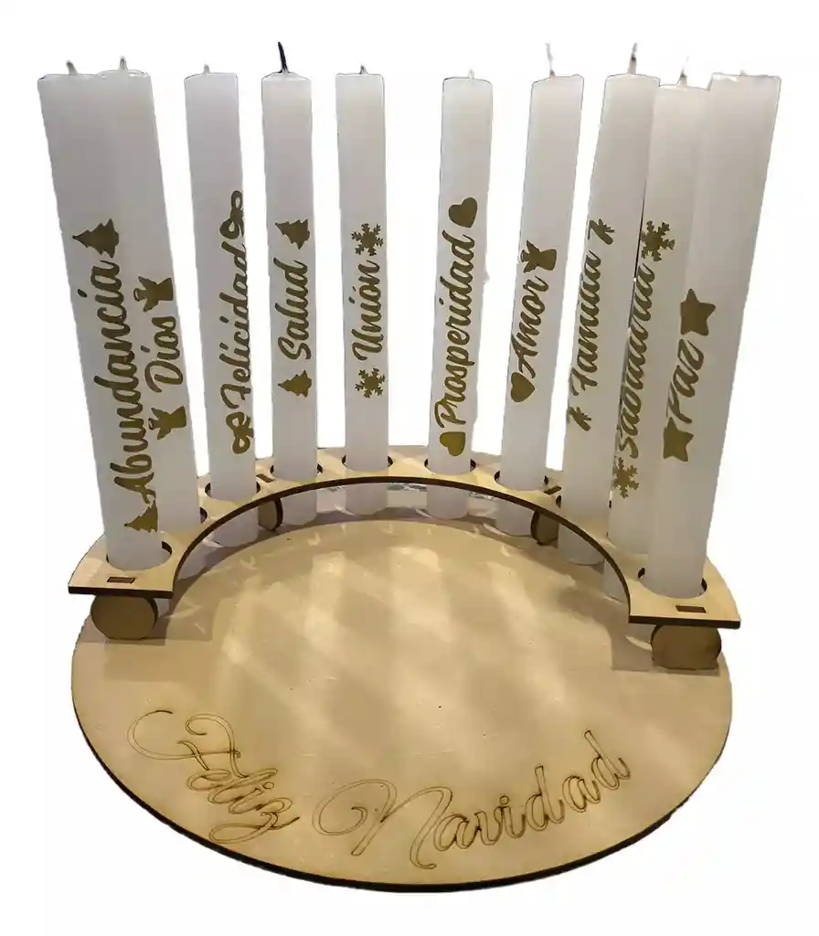 Porta Velas Y Velas X 10 Con Deseos
