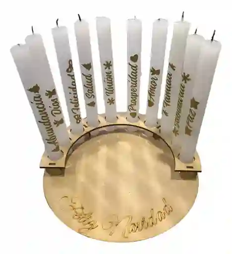 Porta Velas Y Velas X 10 Con Deseos