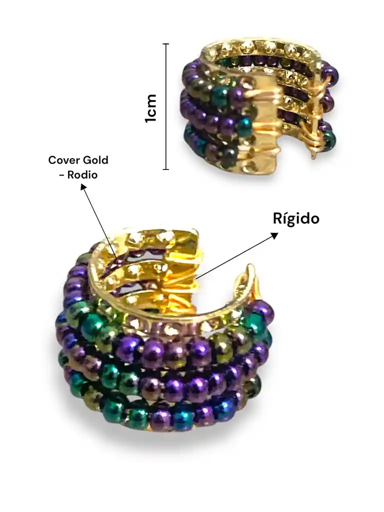 Ear Cuff De Cover Gold - Rodio, Arete Ear Cuff En Rodio, Joyeria, Joyas