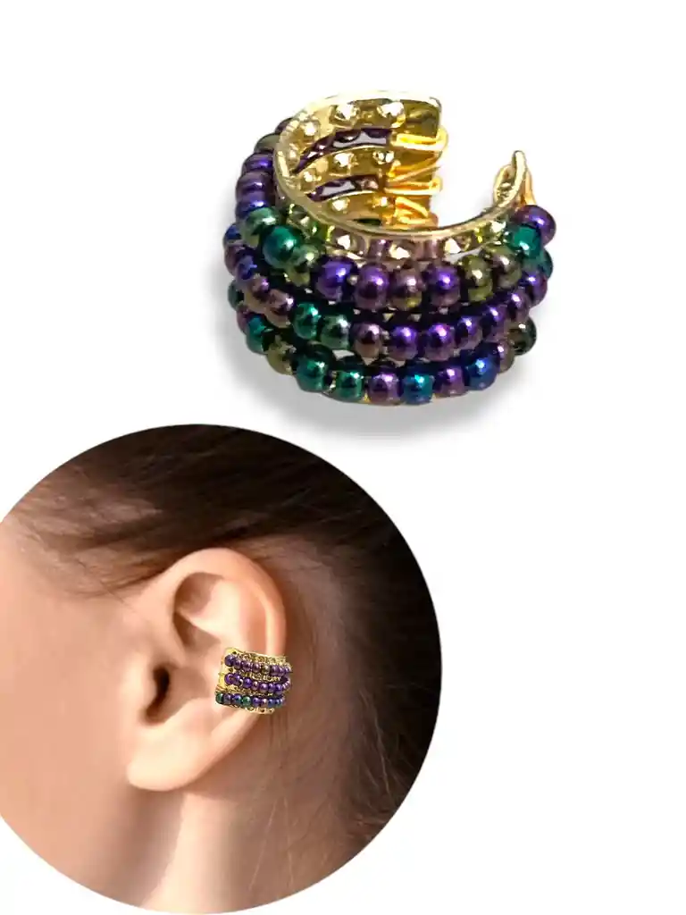 Ear Cuff De Cover Gold - Rodio, Arete Ear Cuff En Rodio, Joyeria, Joyas