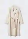 Abrigo Batin Crudo Talla 24 Mujer Mango